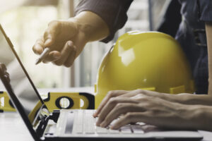Architect engineer working concept and construction tools or saf